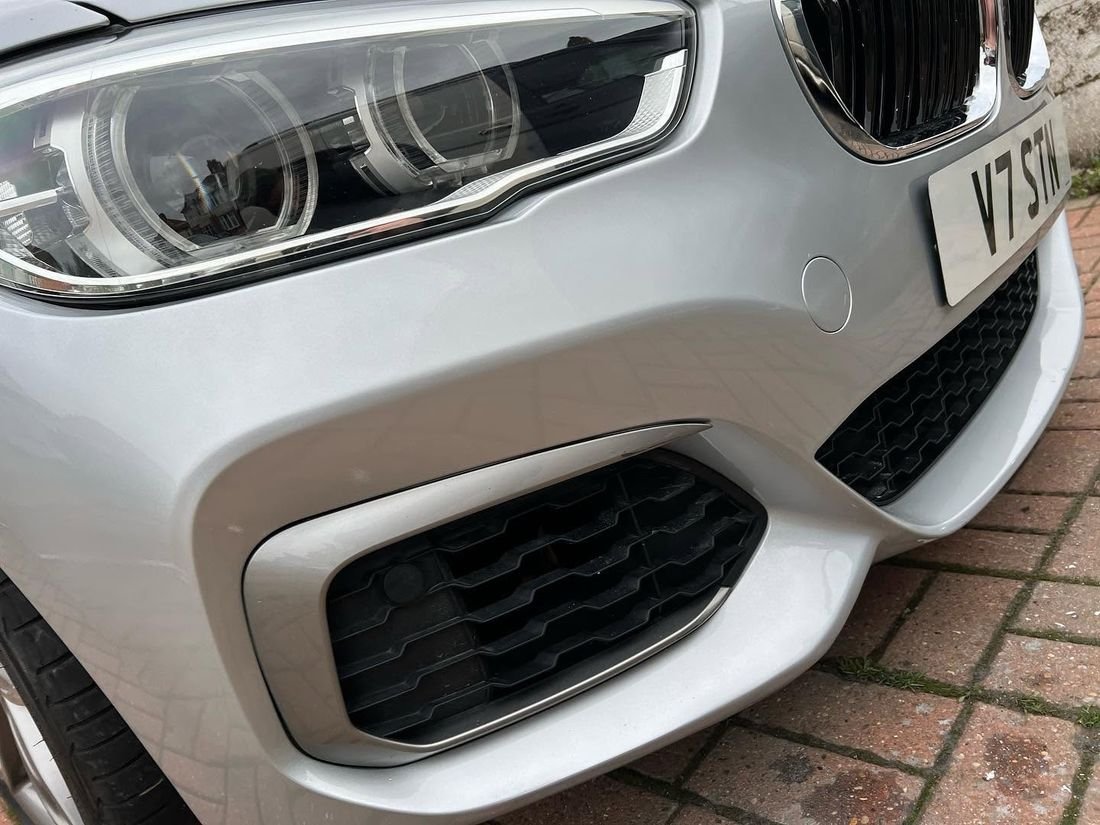 After: Scraped BMW bumper repaired and refinished, Triple R Paintworx