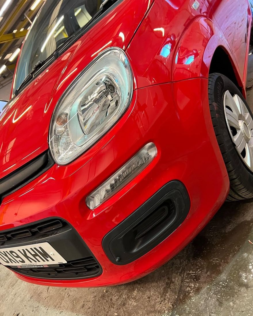 After: Fiat Panda bumper and wing scrapes repaired, Triple R Paintworx